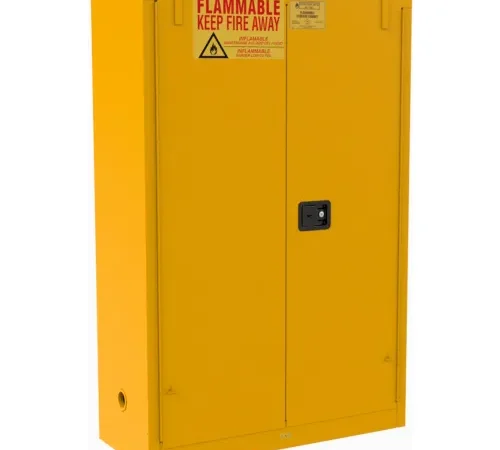 Durham Mfg.® Flammable Storage Cabinet, 60 Gallon Cap., 43-5/16"W x 18-3/16"D x 66-3/8"H,Yellow