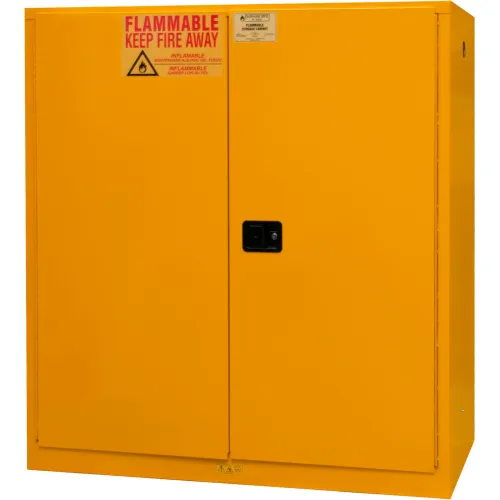 Durham Mfg.® Flammable Storage Cabinet, 120 Gal Cap., 59-3/16"W x 34-3/16"D x 65-1/8"H, Yellow