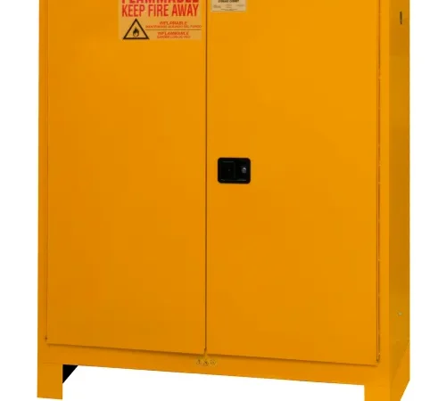 Durham Mfg.® Flammable Storage Cabinet, 120 Gal Cap., 59-3/16"W x 34-3/16"D x 70-5/8"H, Yellow