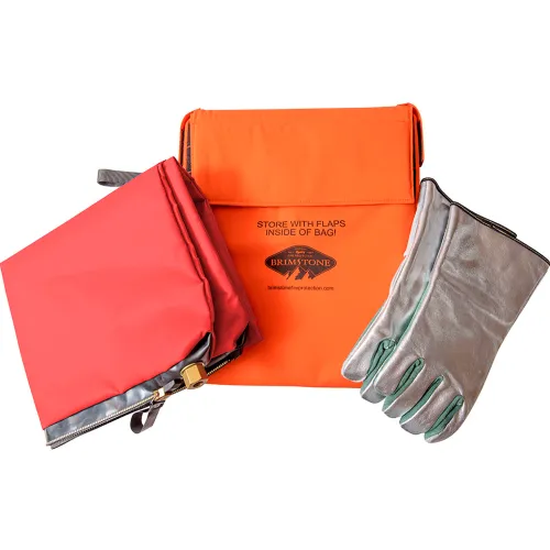 Brimstone Preventer HD & Plus Large Battery Fire & Smoke Containment Bag, 14"W x 1"D x 17"H, Orange