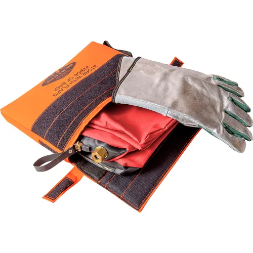 Brimstone Preventer HD & Plus Battery Fire & Smoke Containment Bag, 14"W x 1"D x 10"H, Orange - Image 2