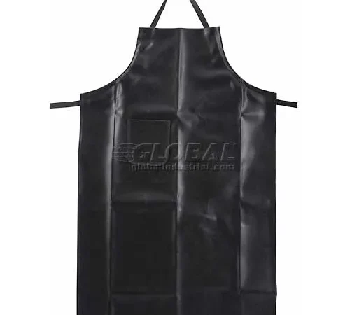 Winco BA-HN Heavy Naugahyde Bib Apron, Black 26-1/2"x41-1/4" - Pkg Qty 12