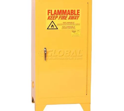 Eagle Flammable Liquid Tower Safety Cabinet with Manual Close - 16 Gallon
