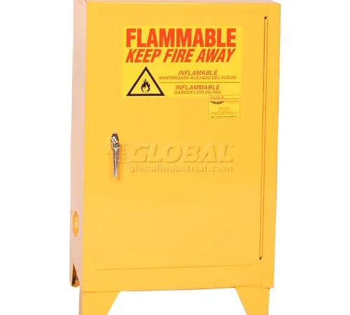 Eagle Flammable Liquid Tower Safety Cabinet with Manual Close - 12 Gallon