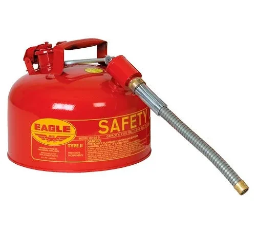 Eagle Type II Safety Can with 7/8" Spout - 2 Gallons - Red