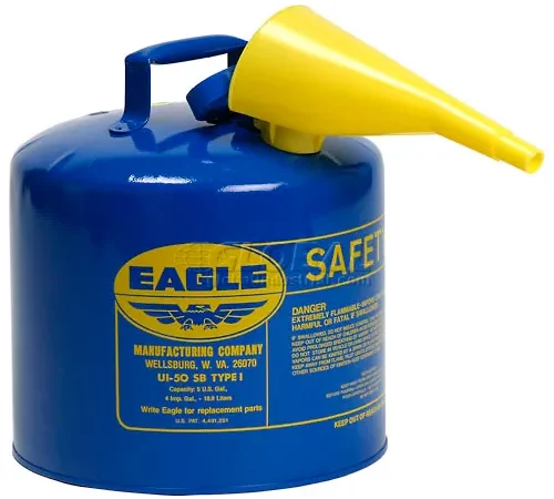 Eagle Type I Safety Can - 5 Gallon with Funnel - Blue