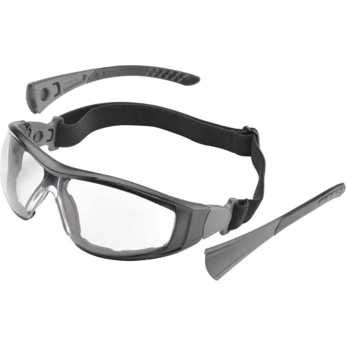 Elvex® Go-Specs II" Foam Lined Safety Glasses, Clear Lens, Black Frame