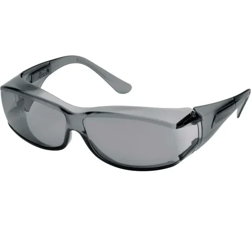 Elvex® OVR-Spec III" OTG Safety Glasses, Anti-Scratch, Gray Lens/Frame, Pack of 12 - Pkg Qty 12