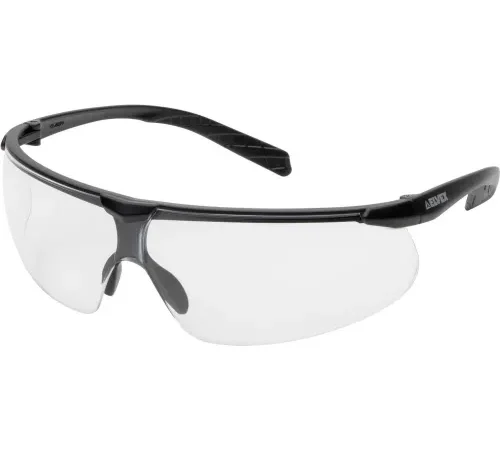 Elvex® Helium 20" Lightweight Safety Glasses, Anti-Fog, Clear Lens, Black Frame, Pk of 12 - Pkg Qty 12