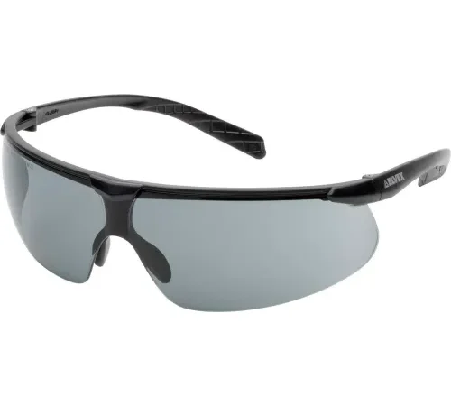 Elvex® Helium 20" Lightweight Safety Glasses, Anti-Fog, Gray Lens, Black Frame, Pack of 12 - Pkg Qty 12