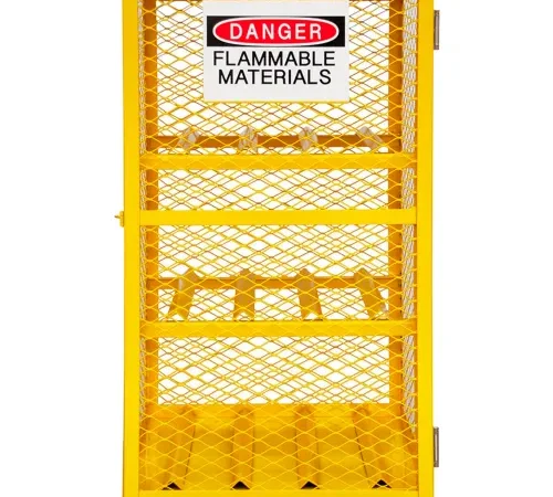 Durham Horizontal Cylinder Storage Cabinet EGCC6-SC-50 Self Close Holds 6 Cylinders