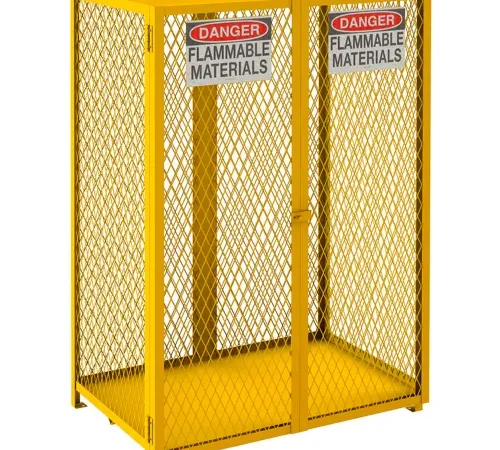 Durham Vertical Cylinder Storage Cabinet EGCVC12-50 Manual Close, Holds 12 50 Lb. Cylinders