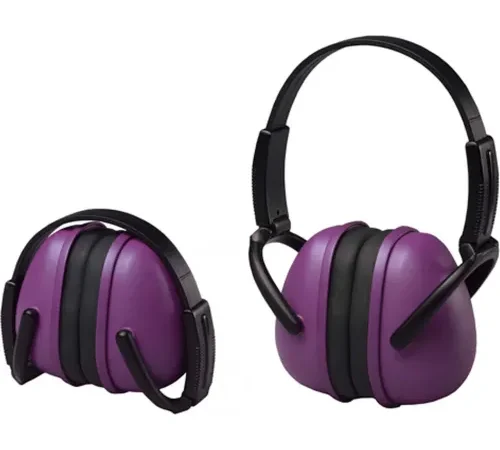 ERB® Lightweight Folding Earmuff, Dielectric, NRR 23 dB, Purple, Pack of 12 - Pkg Qty 12