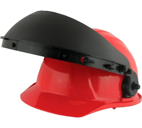 ERB® E15 Face Shield Carrier w/ Attachments For Omega II®, Americana & Liberty Caps, Black - Pkg Qty 12