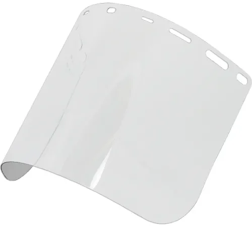 ERB® 8160 Face Shield, PETG, 8"L x 15-1/2"W x 3/8" Thick, Clear, Pack of 20 - Pkg Qty 20