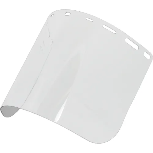 ERB® 8160 Face Shield, PETG, 8"L x 15-1/2"W x 3/8" Thick, Clear, Pack of 20 - Pkg Qty 20