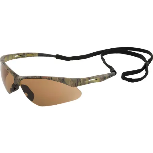 ERB® Octane® Safety Glasses, Anti-Fog, Brown Lens, Camo Frame, Pack of 12 - Pkg Qty 12