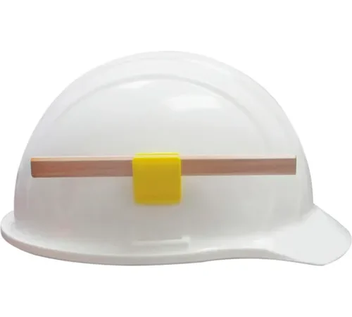 ERB® 2010 Helmet Pencil Clip, Yellow, Pack of 12 - Pkg Qty 12