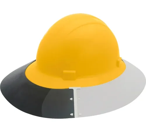 ERB® AS4E3 Sun Shield For Americana® Full Brim Hat, White/Smoke - Pkg Qty 50