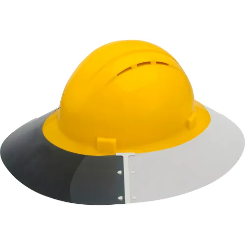 ERB® AS4E2 Sun Shield For Americana® Full Brim Hat, White/Smoke - Pkg Qty 12