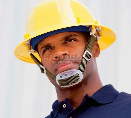 ERB® Hard Hat Chin Strap with Chin Guard, Green, Pack of 12 - Pkg Qty 12