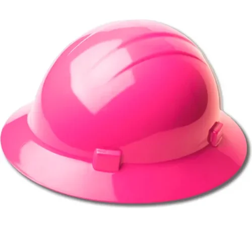ERB® Americana® Full Brim Hard Hat, 4-Point Ratchet Suspension, Hi-Viz Pink