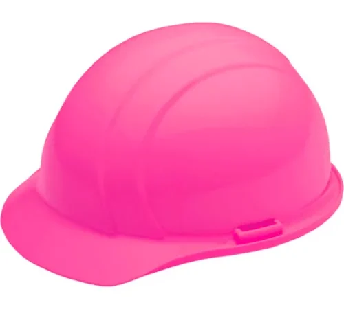 ERB® Americana® Cap Safety Helmet, 4-Point Mega Ratchet® Suspension, Hi-Viz Pink