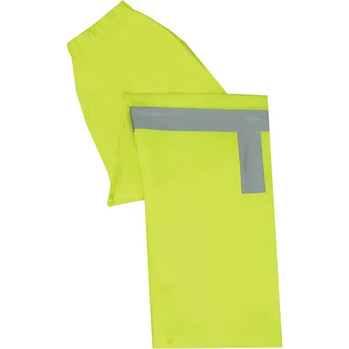 ERB® S373PT ANSI Class E Lightweight Rain Pants, 4XL, Hi-Viz Lime