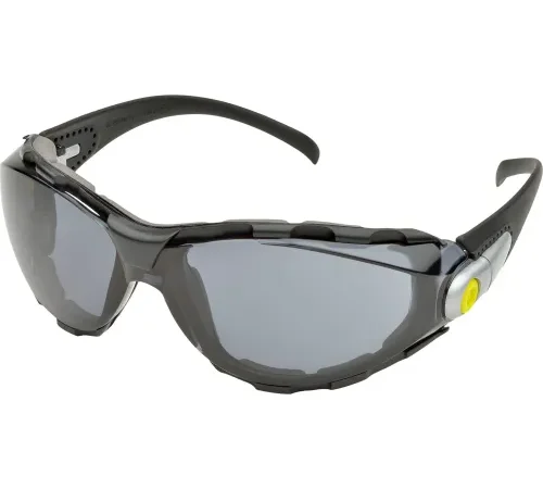 Delta Plus Pacaya" Full Frame Safety Glasses, Gray AF/PC Lens, Black /Yellow