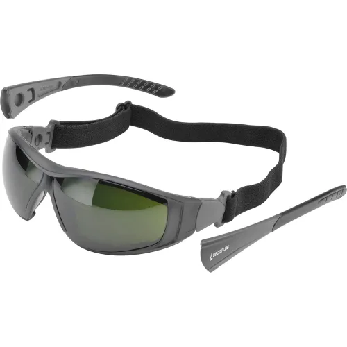 Delta Plus Go-Specs II" Full Frame Safety Glasses, Weld Shade AF/PC Lens, Black/Gray - Image 2