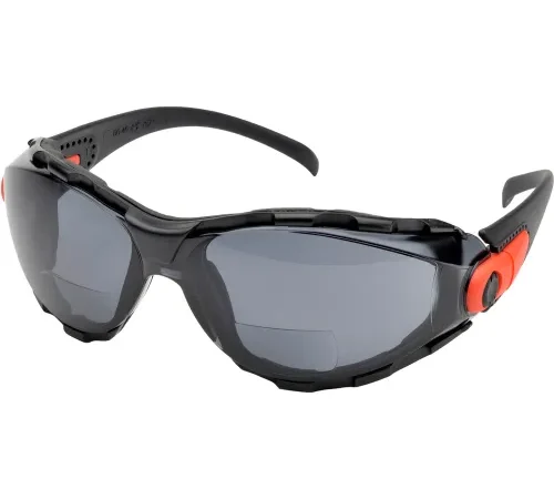 Delta Plus RX Go-Specs" .5 Full Frame Safety Glasses, Gray AF/HC Lens, Black /Orange