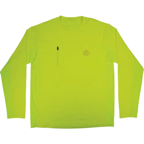 Ergodyne® Chill-Its 6689 Cooling Long Sleeve Sun Shirt w/ UV Protection, L, Lime