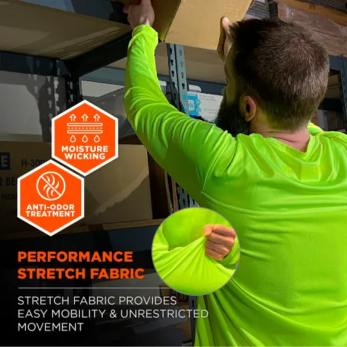 Ergodyne® Chill-Its 6689 Cooling Long Sleeve Sun Shirt w/ UV Protection, L, Lime - Image 5