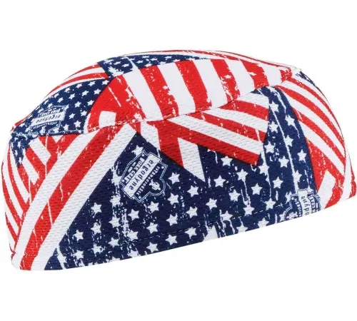 Ergodyne® Chill-Its® 6630 High-Performance Cap, Stars/Stripes, One Size - Pkg Qty 6