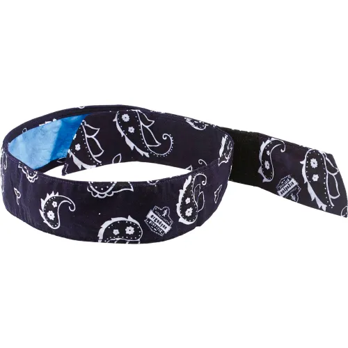 Ergodyne Chill-Its® Evap. Cooling Bandana w/ Built-In Cooling Towel, Navy Western, 12574 - Pkg Qty 6
