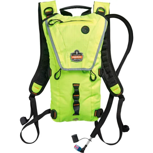 Ergodyne® Chill-Its® 5156 Premium Low Profile Hydration Pack, Hi-Vis Lime, 3 Liter