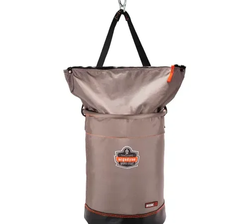 Ergodyne® Arsenal® 5973 Hoist Bucket Tool Bag w/ D Ring & Zipper, Large, Gray