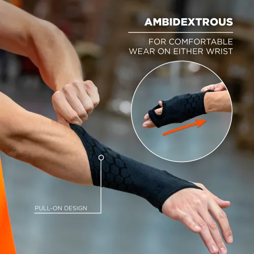 Ergodyne® ProFlex® 660 Wrist Support Sleeve, Ambidextrous, S, Black - Image 5