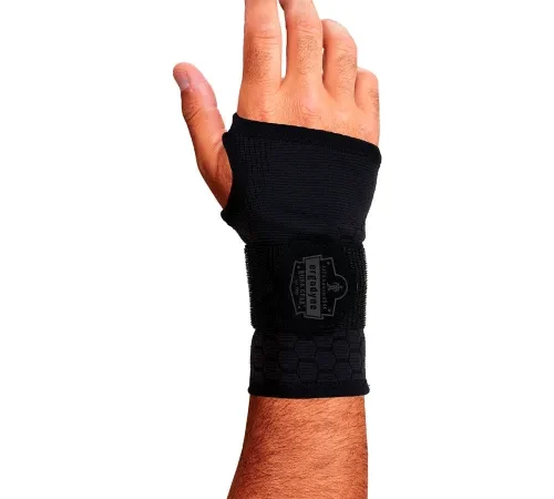 Ergodyne® ProFlex® 680 Single Strap Wrist Support Sleeve, Ambidextrous, S, Black