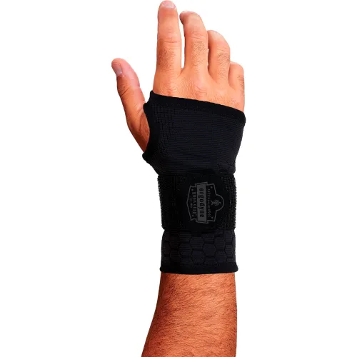 Ergodyne® ProFlex® 680 Single Strap Wrist Support Sleeve, Ambidextrous, M, Black