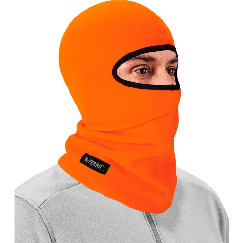 Ergodyne® N-Ferno® 6821 Balaclava Face Mask, Fleece, Orange