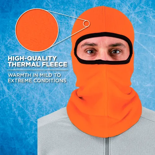 Ergodyne® N-Ferno® 6821 Balaclava Face Mask, Fleece, Orange - Image 2