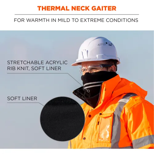 Ergodyne® N-Ferno® 6961 Reflective Winter Neck Gaiter, Black - Image 2