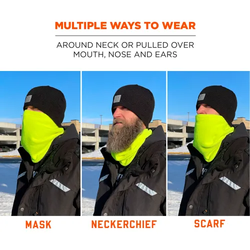 Ergodyne® N-Ferno® 6960 Fleece Neck Gaiter, Lime - Image 3