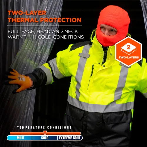 Ergodyne® N-Ferno® 6829 Balaclava Face Mask, One Size, Orange - Image 2