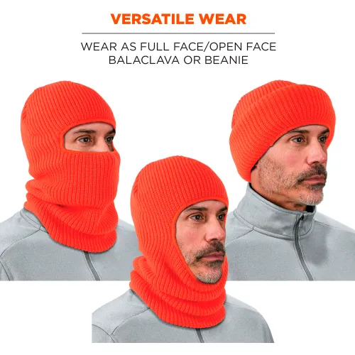 Ergodyne® N-Ferno® 6829 Balaclava Face Mask, One Size, Orange - Image 3