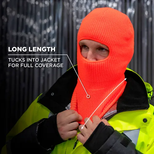 Ergodyne® N-Ferno® 6829 Balaclava Face Mask, One Size, Orange - Image 5