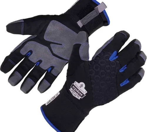Ergodyne® ProFlex 817WP Thermal Waterproof Winter Work Gloves w/ Reinforced Palms, 2XL, Black