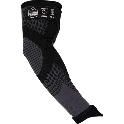 Ergodyne® ProFlex® 7991 Cut-Resistant Protective Arm Sleeves, ANSI A9, 18"L, Black - Image 2