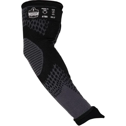 Ergodyne® ProFlex® 7991 Cut-Resistant Protective Arm Sleeves, ANSI A9, 22"L, Black - Image 2